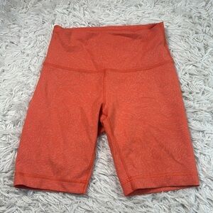 Lululemon Wunder Train High Rise Short 8" Crunch Warm Coral
